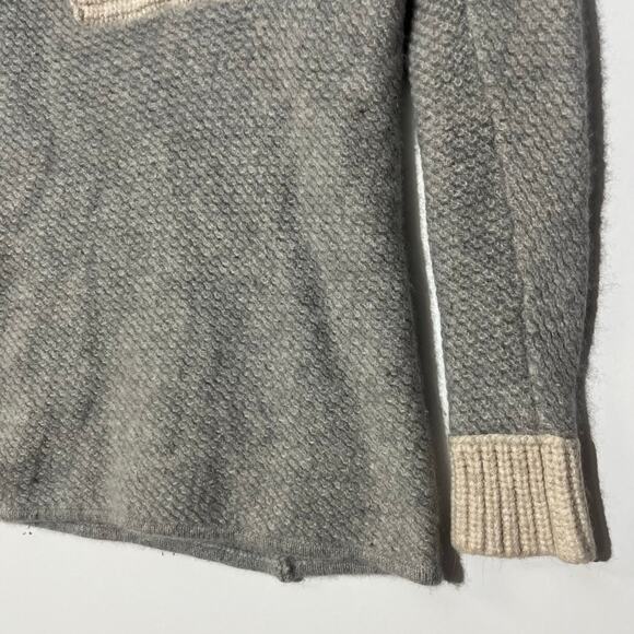 Tory Burch 100% Cashmere Knitted Gray Tunic Sweater Soft Cozy Womans Size Medium - Picture 4 of 8